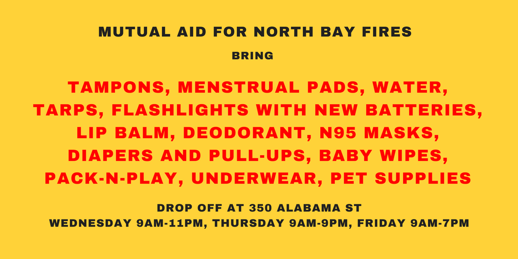North Bay Fire Donation Drive